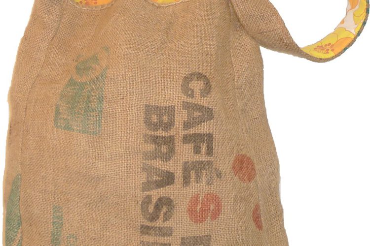 Tasche - Upcycling Kaffeesack mit Bettbezug